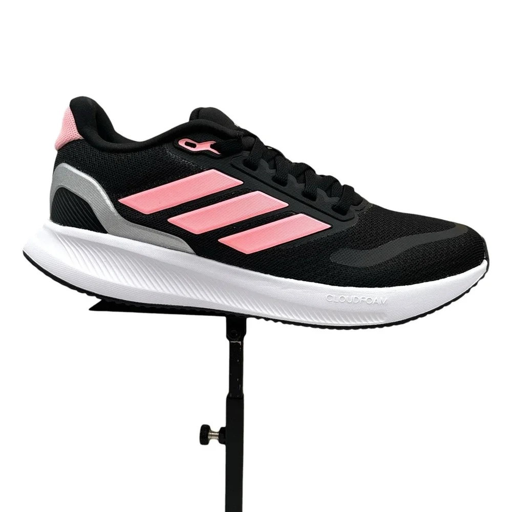 Adidas Runfalcon Youth Girls Running Shoes Size 4 Black-Coral Comfort Sneakers